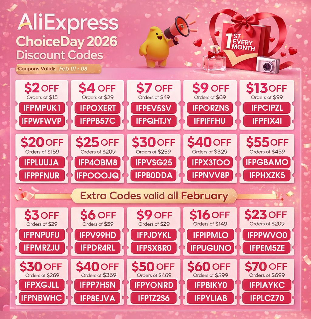 The AliExpress February 2026 Choice Day Sale promo codes 2.jpg